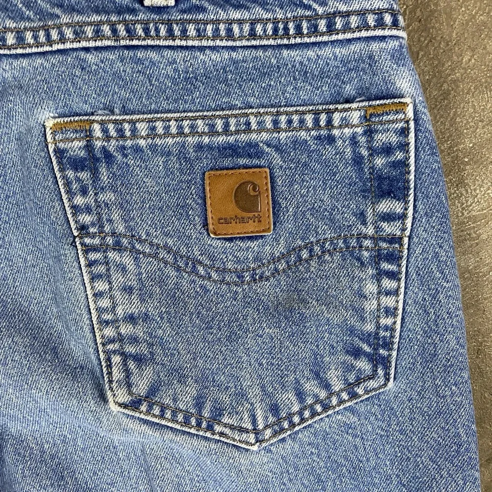 Vintage Carhartt Jeans Size 40x32 Blue Denim Medium Wash Traditional Fit Work